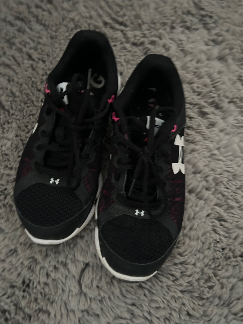 Under Armour Women’s Black with Pink Accent Training Shoes